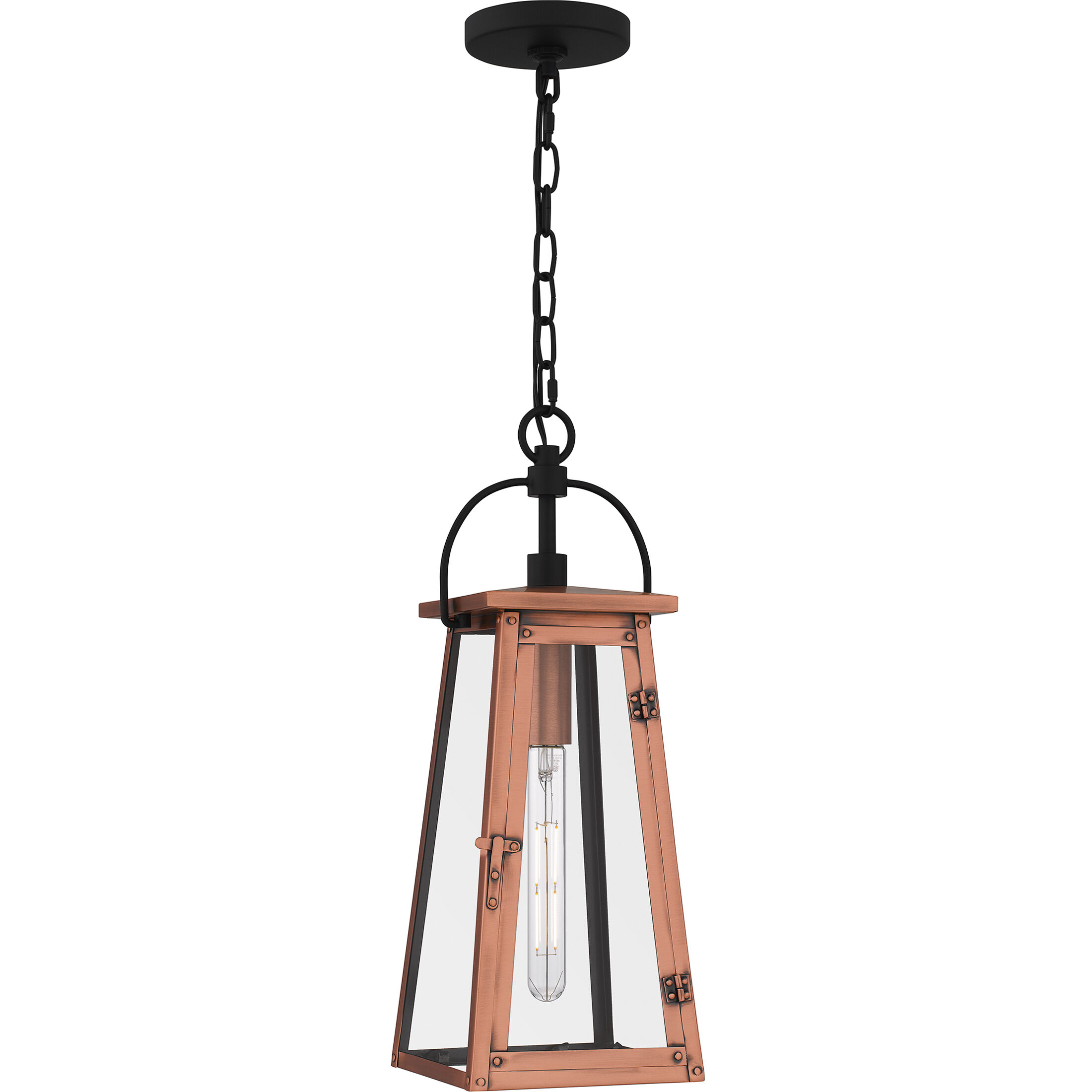 Carolina 1 Light 7 inch Aged Copper Outdoor Lantern, Large
