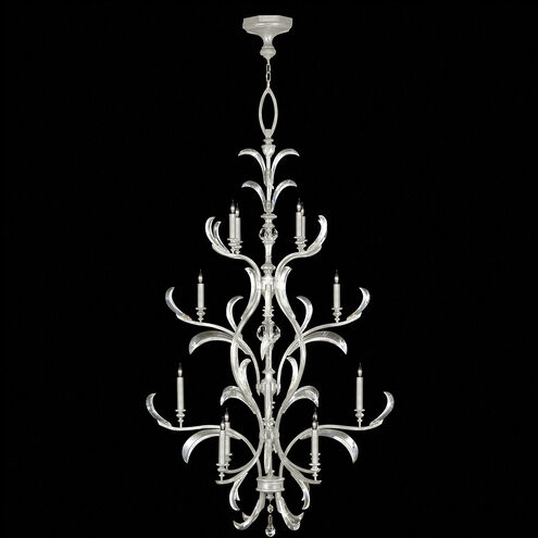 Beveled Arcs 16 Light 48 inch Silver Leaf Chandelier Ceiling Light