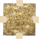 Terra 4 Light 17 inch Gold Flush Mount Ceiling Light in Antique Gold Leaf Studio Glass