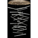 Elevate 8 Light 34 inch Gold Leaf Pendant Ceiling Light in Crystal Stardust Spires Studio Glass