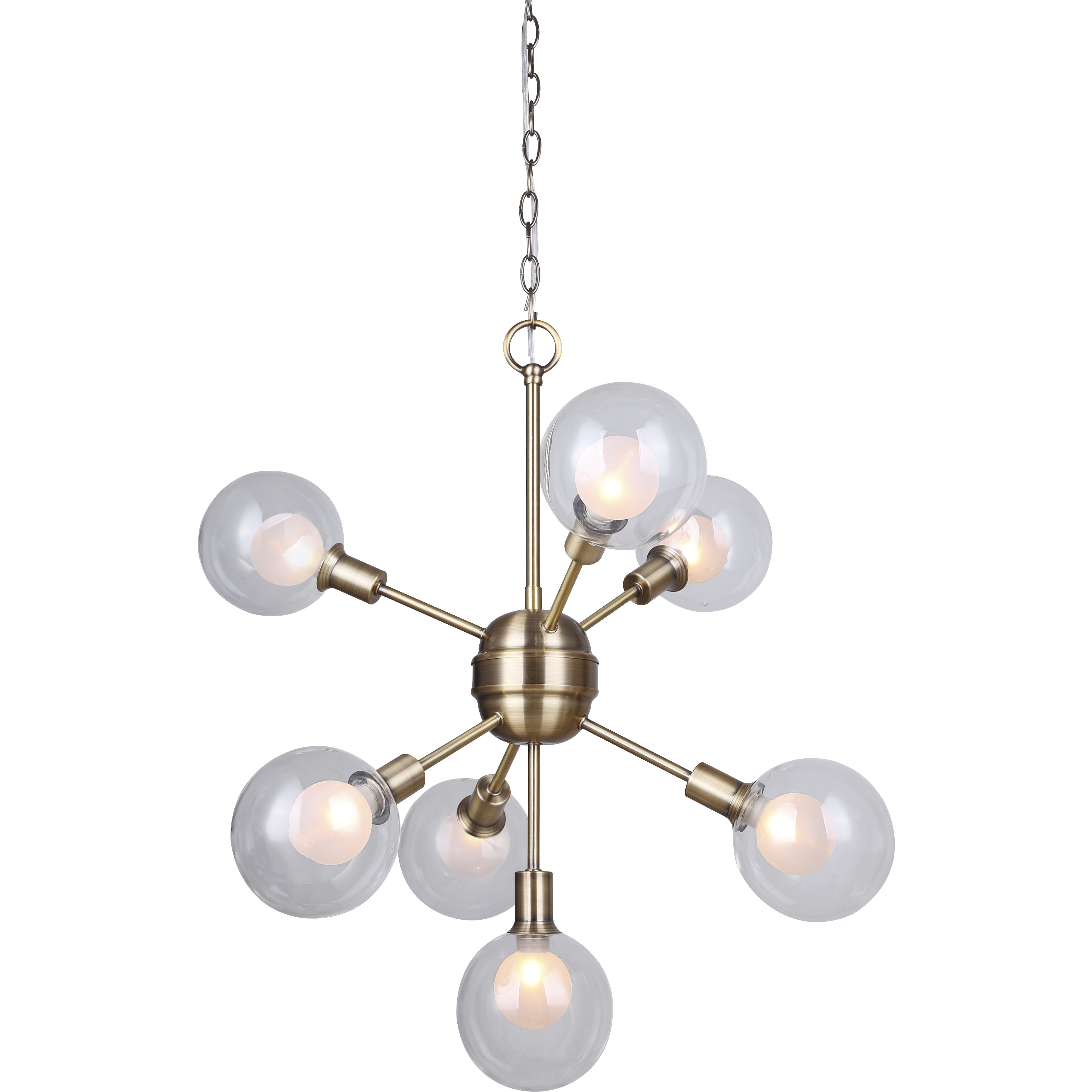 Madison 7 Light 21.75 inch Gold Chandelier Ceiling Light