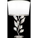 Foret 30 inch 100.00 watt Silver Table Lamp Portable Light in White Fabric