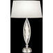 Marquise 29 inch 100 watt Silver Table Lamp Portable Light in Laminated White Fabric