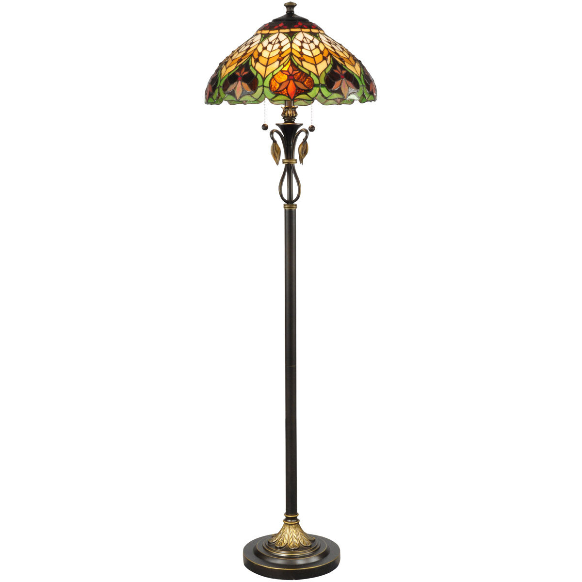 Evelyn 60 inch 75.00 watt Antique Brass Floor Lamp Portable Light