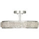 Arctic Halo 3 Light 23 inch Silver Semi-Flush Mount Ceiling Light