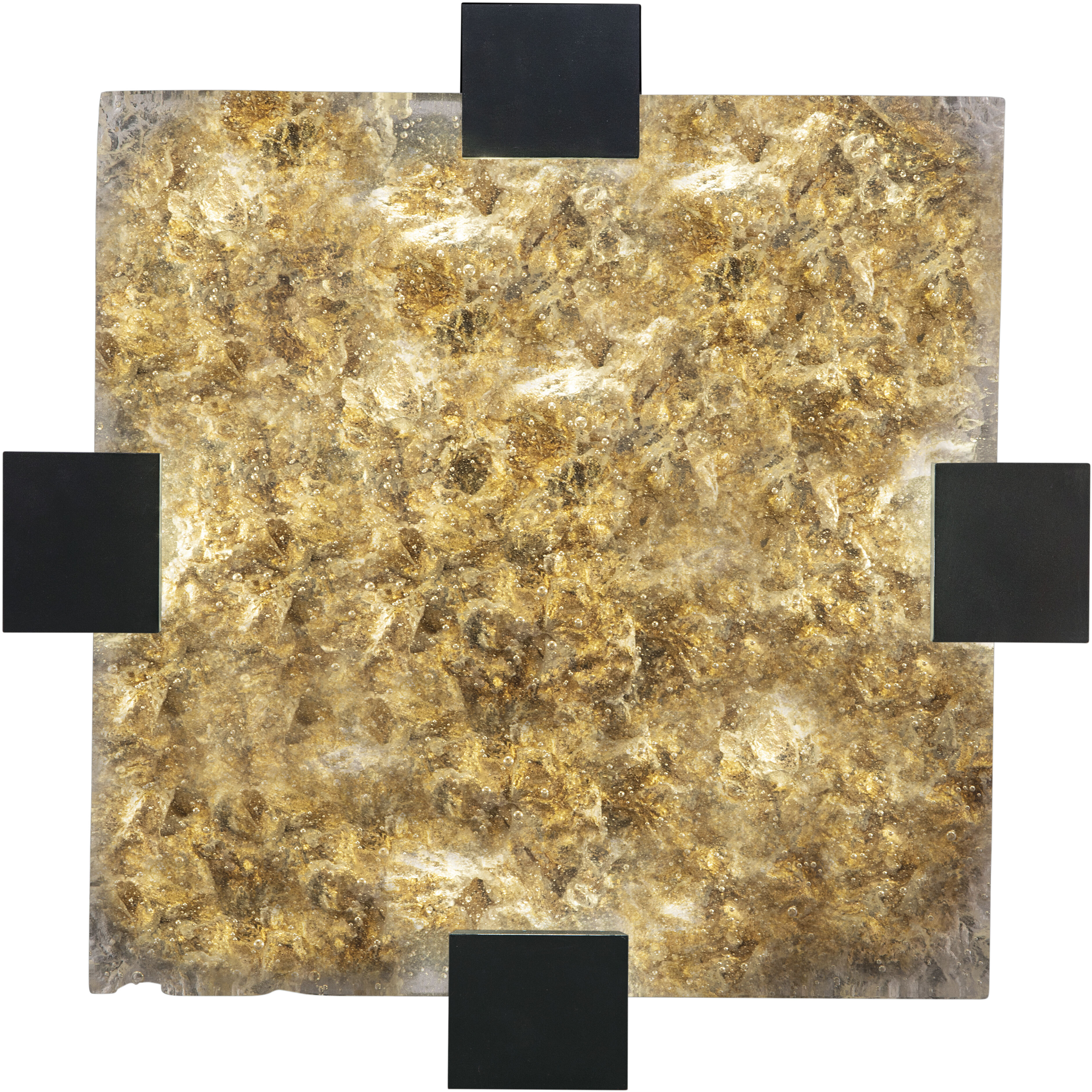 Terra 4 Light 16.75 inch Black Flush Mount Ceiling Light