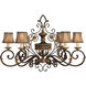 Castile 6 Light 39 inch Bronze Chandelier Ceiling Light in Hand-Sewn Shade 