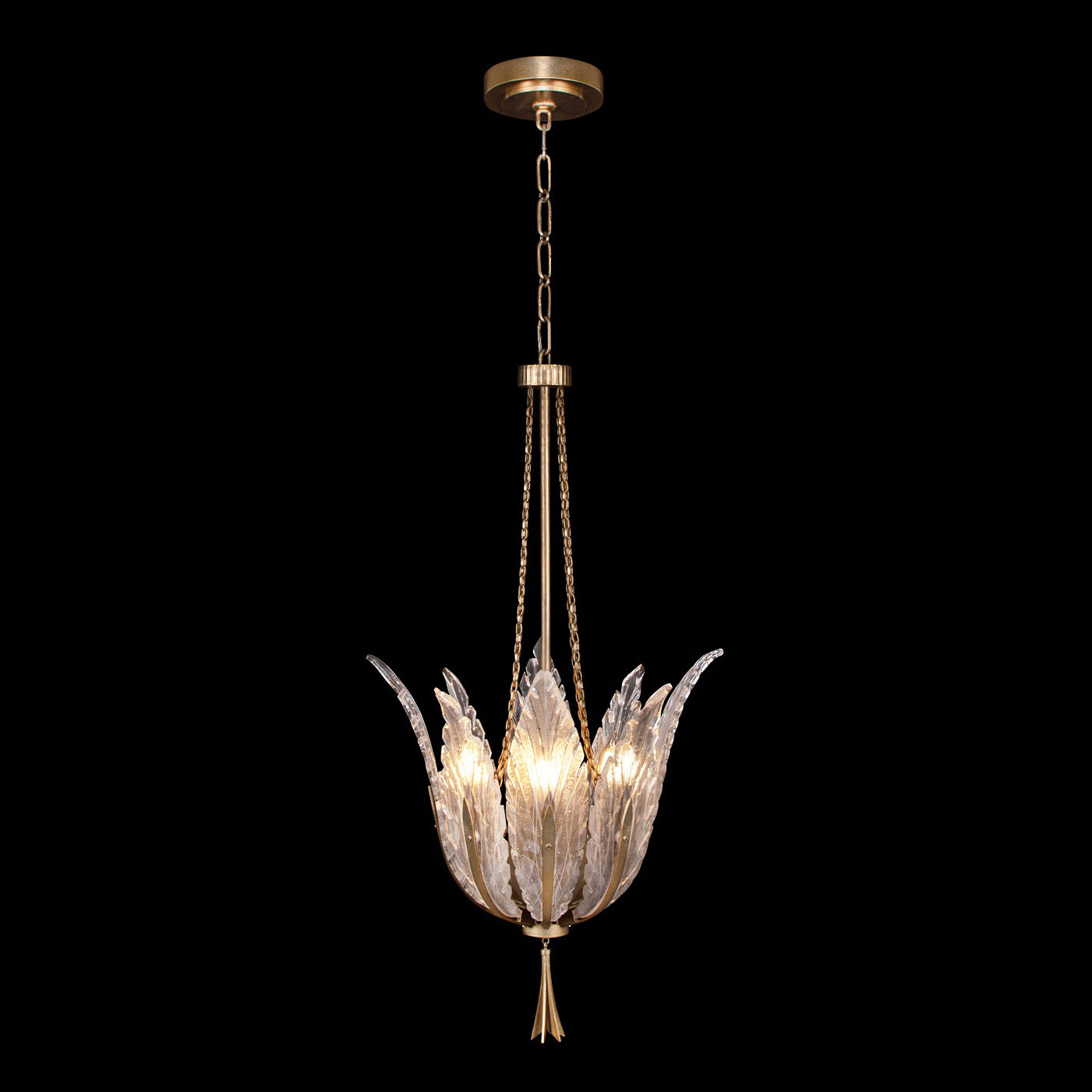 Plume 4 Light 17.5 inch Gold Pendant Ceiling Light
