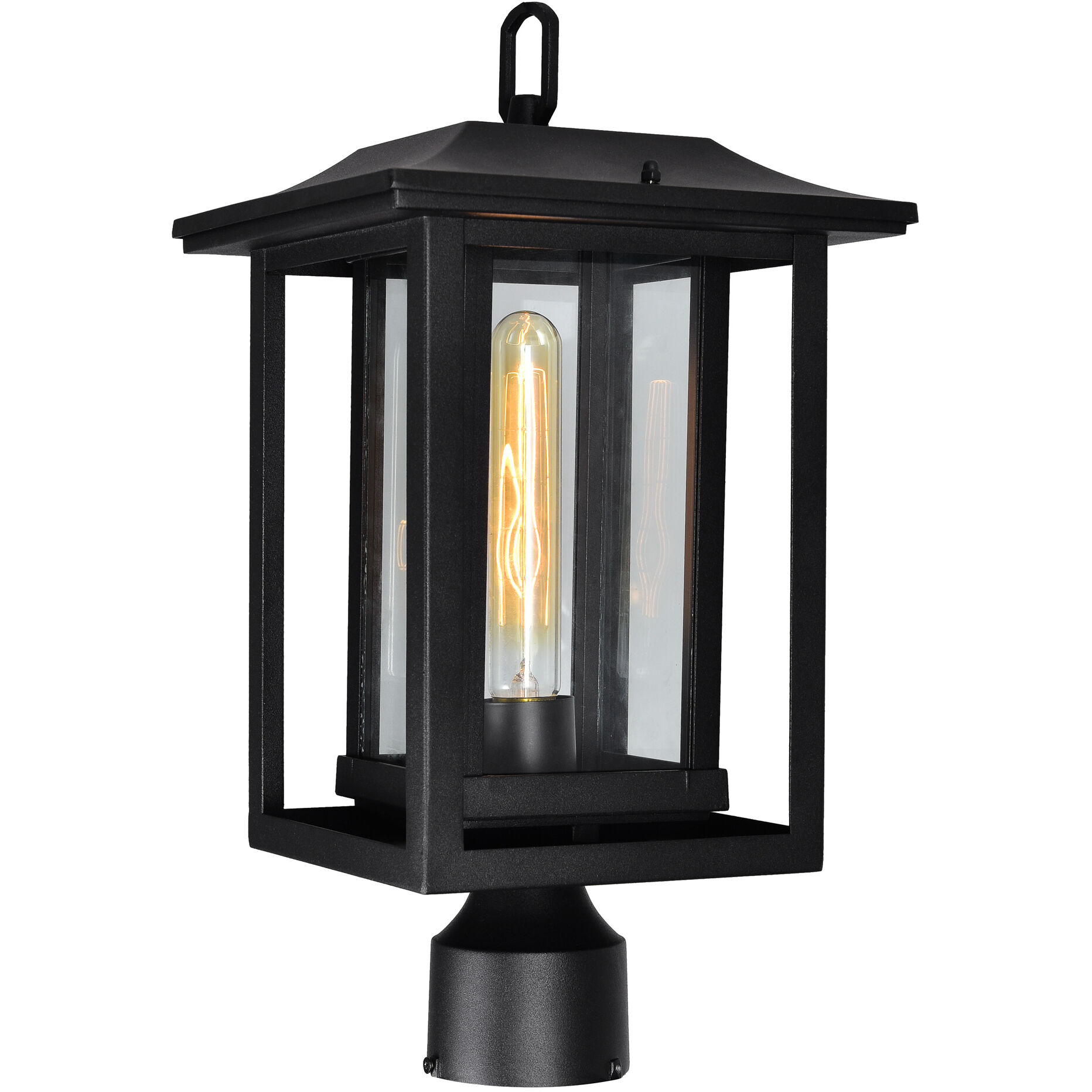 CWI Lighting Winfield 1 Light 17 inch Black Outdoor Lantern Head 0414PT10-1-101 - Open Box