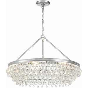 Calypso 6 Light 30 inch Polished Chrome Chandelier Ceiling Light