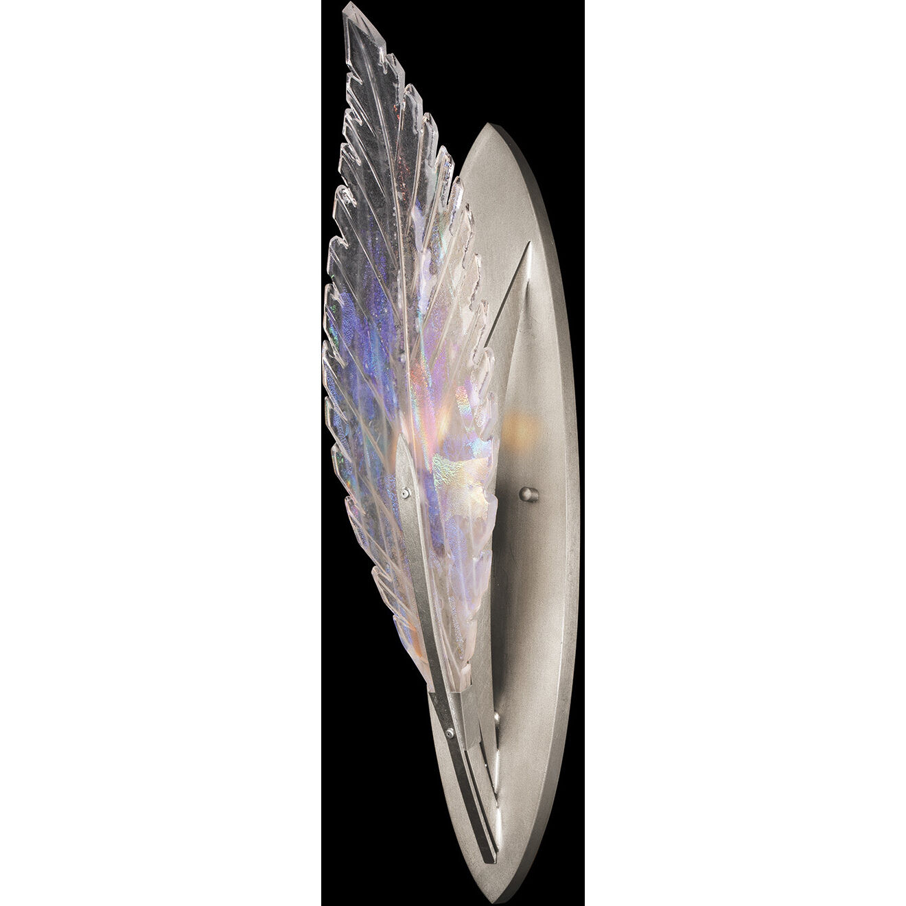 Plume 1 Light 5 inch Silver Sconce Wall Light