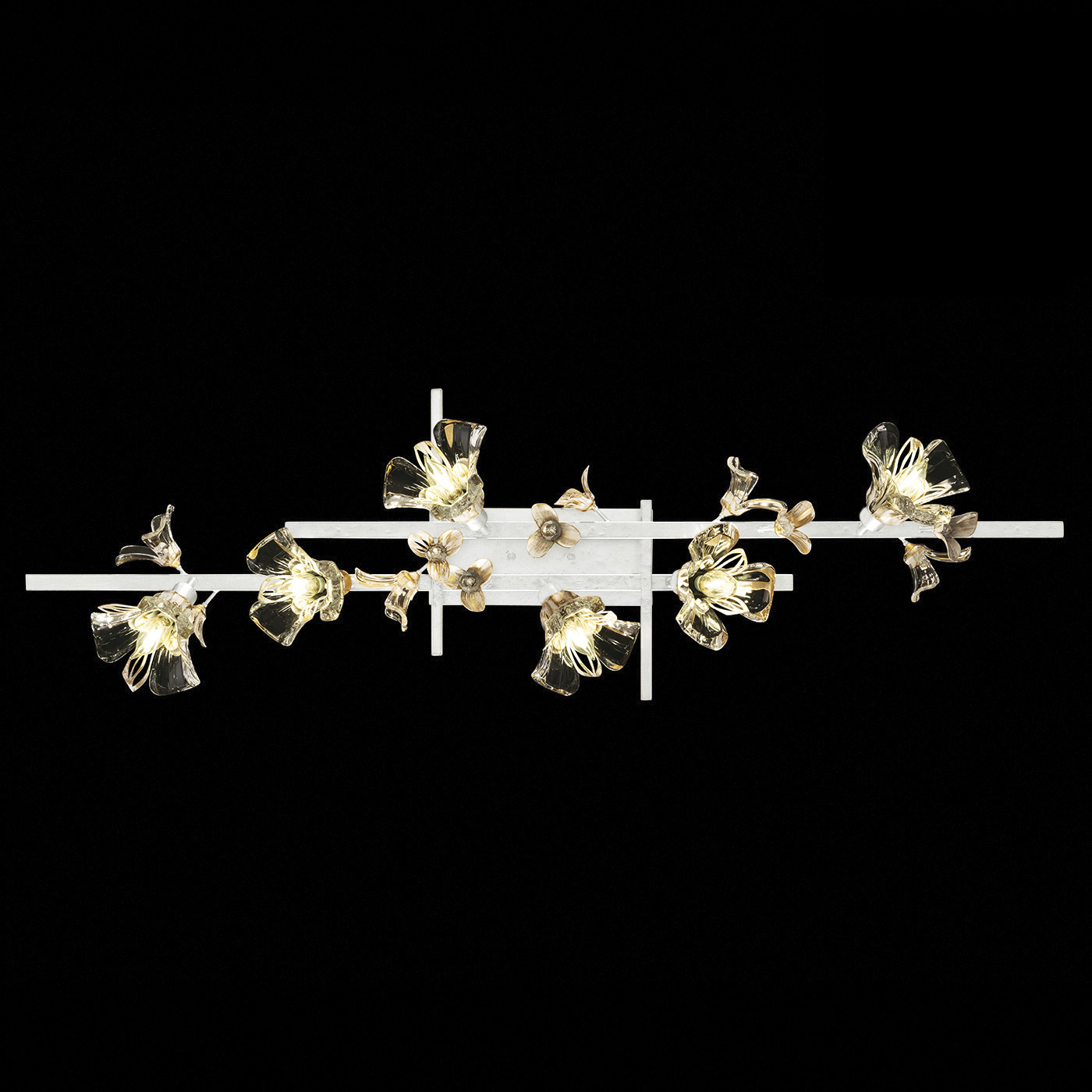 Azu 6 Light 47 inch White Bath Bar Wall Light