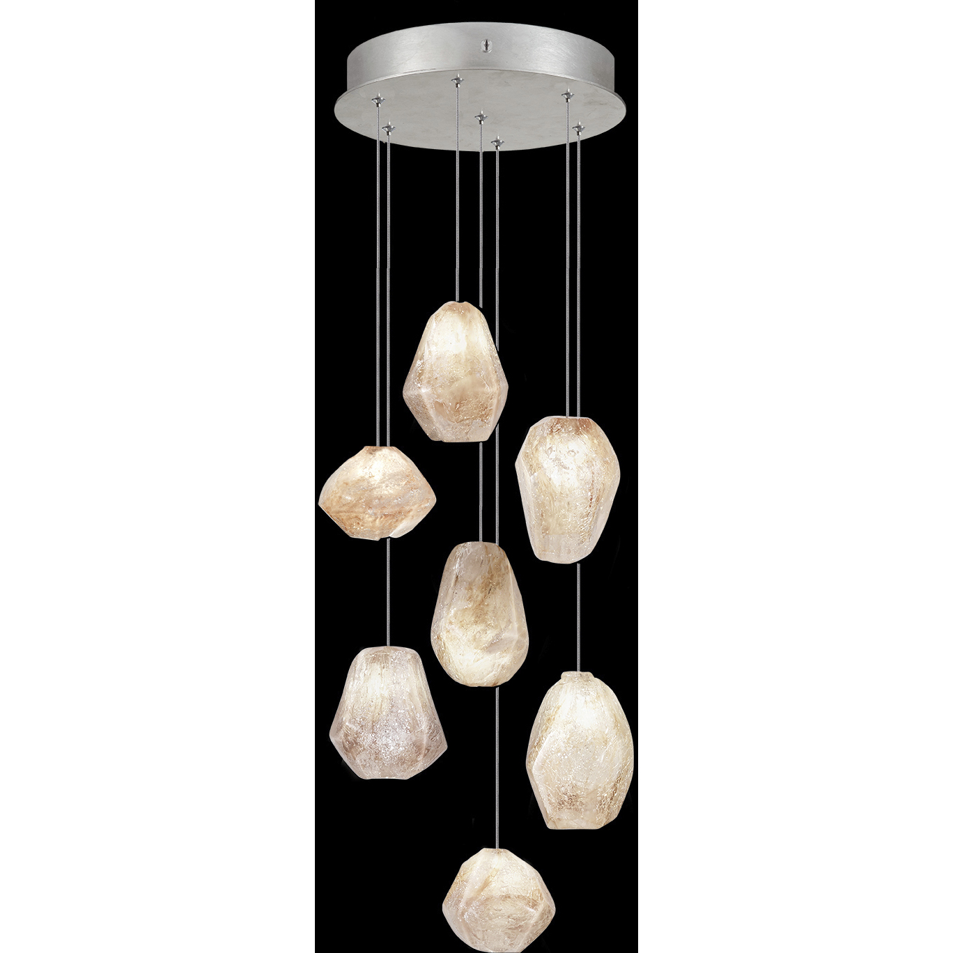 Natural Inspirations 7 Light 14 inch Silver Pendant Ceiling Light