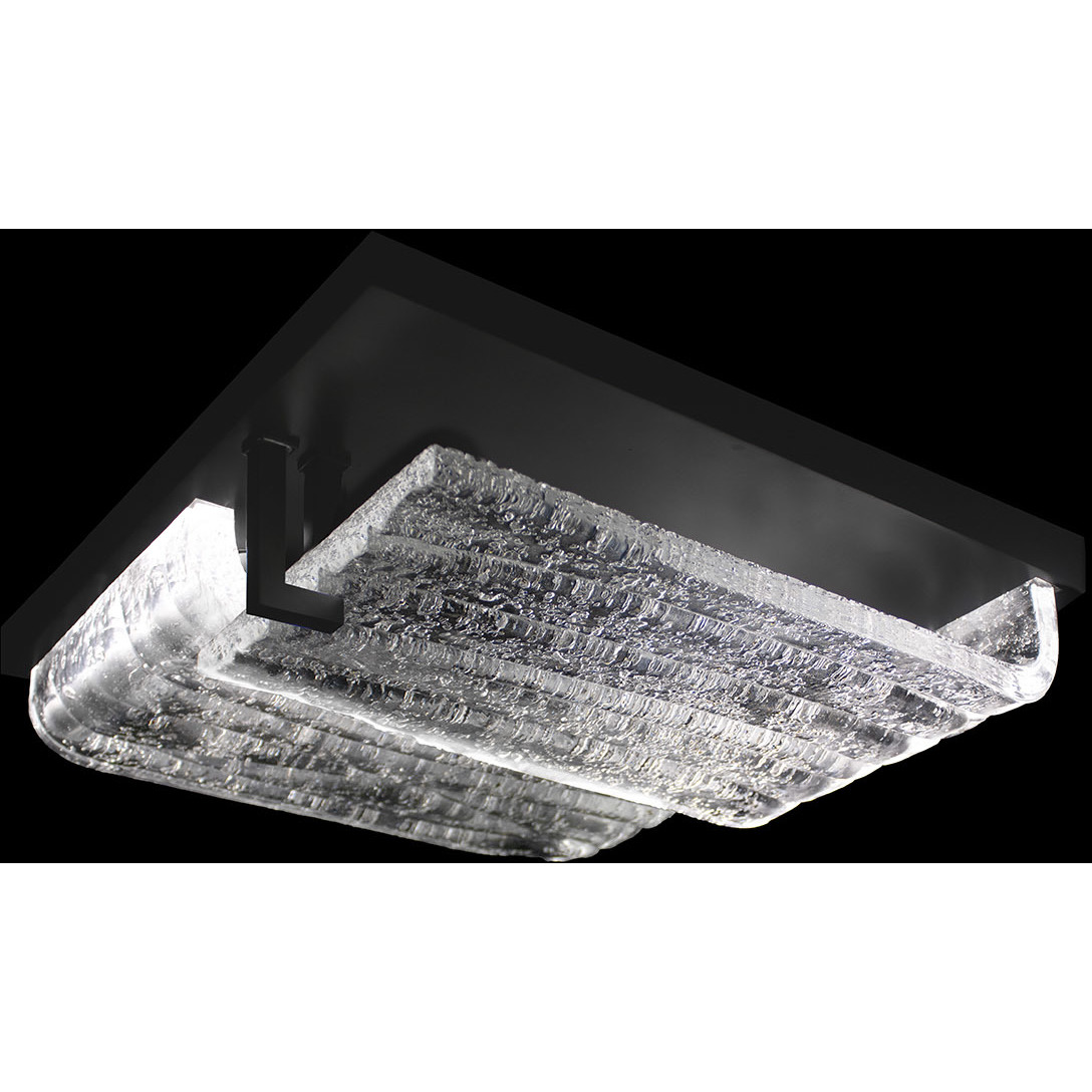 Waterfall 16.75 inch Outdoor Black Outdoor Flush Mount