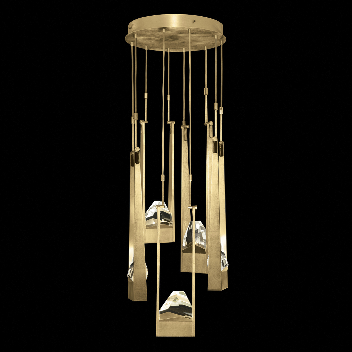 Strata 10 Light 24.5 inch Gold Pendant Ceiling Light