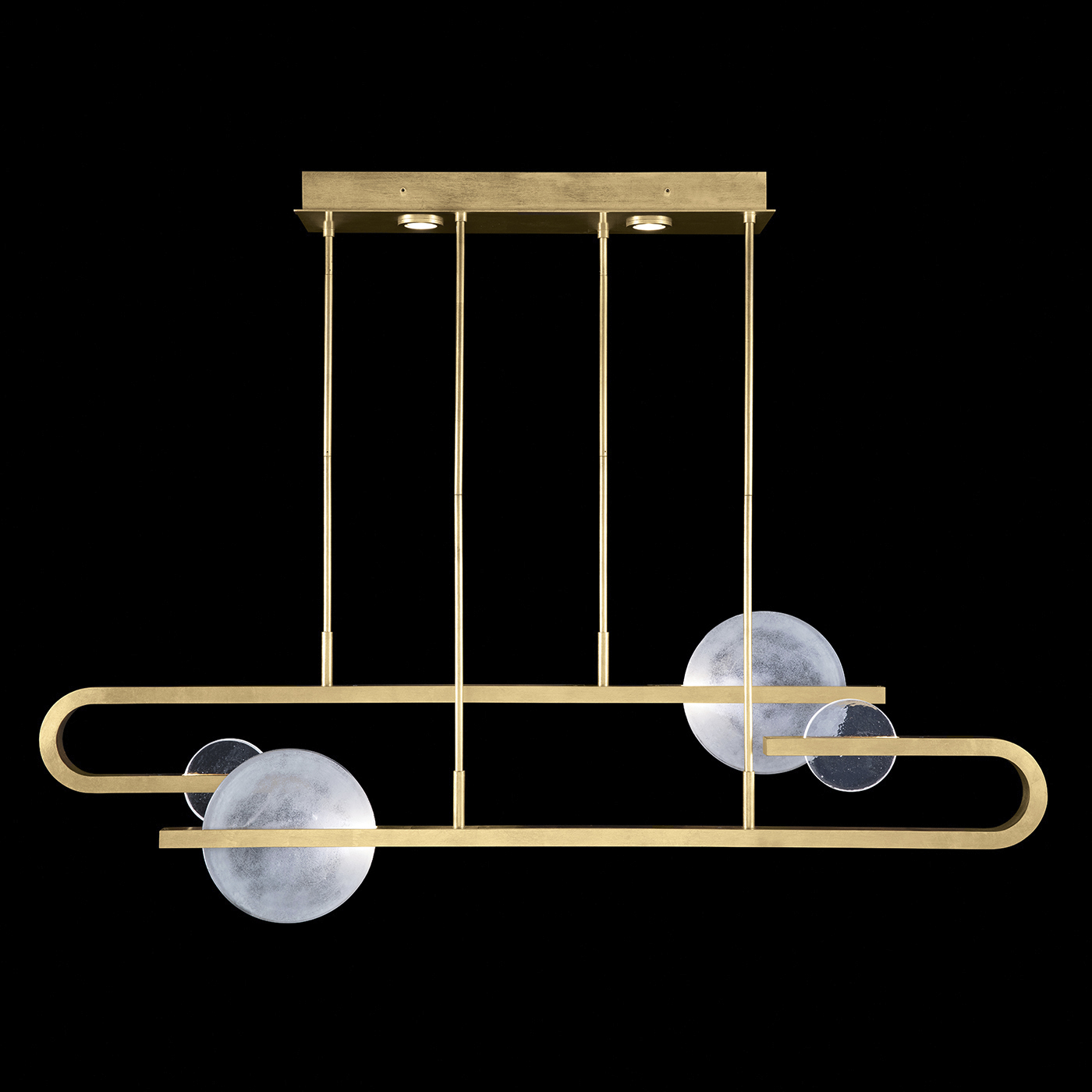 Selene 8 Light 65 inch Gold Pendant Ceiling Light