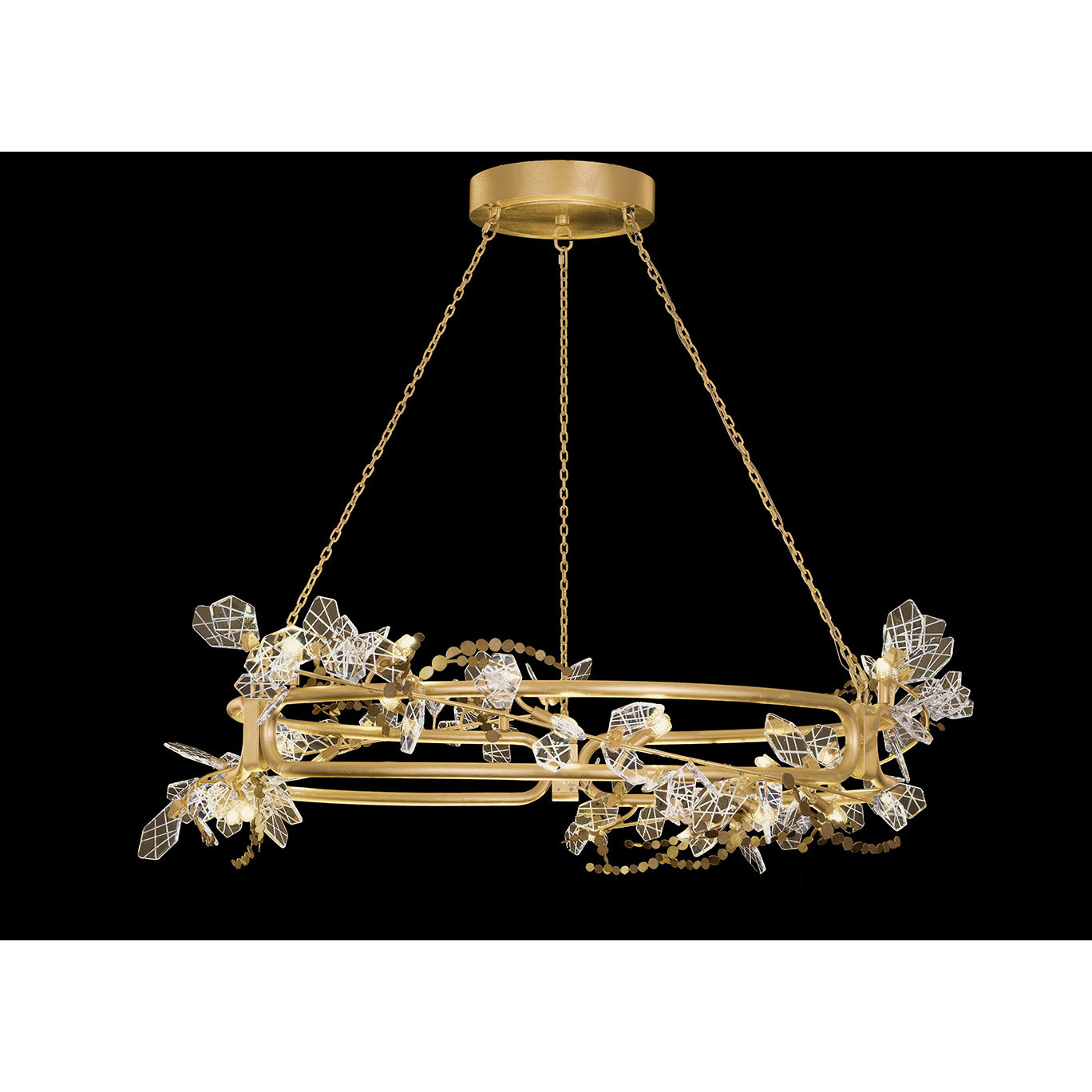 Volare 18 Light 47 inch Burnished Gold Pendant Ceiling Light