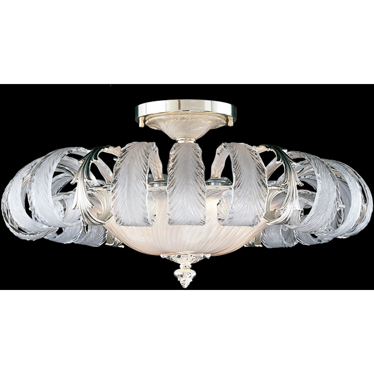 Mariner Luxury LED 27.95 inch Antique Silver Plated Flush Mount Ceiling Light