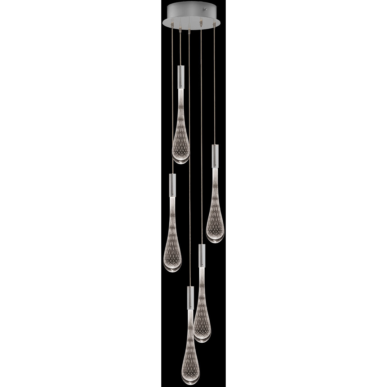 Rain 10 inch Ombre Silver Pendant Ceiling Light
