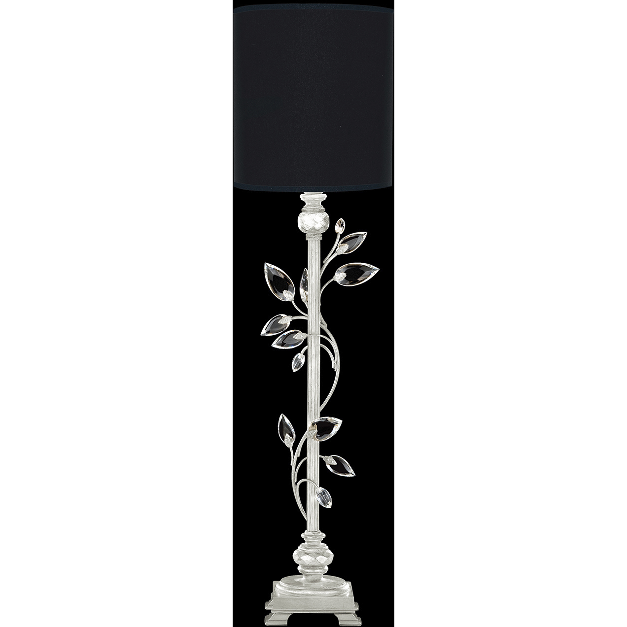 Crystal Laurel 37 inch 60 watt Silver Console Lamp Portable Light