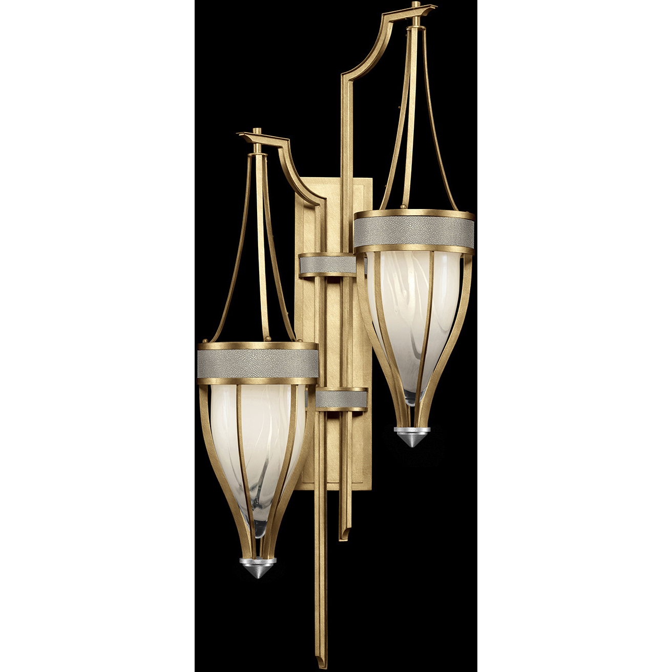 Mirage 2 Light 17.25 inch Gold Sconce Wall Light