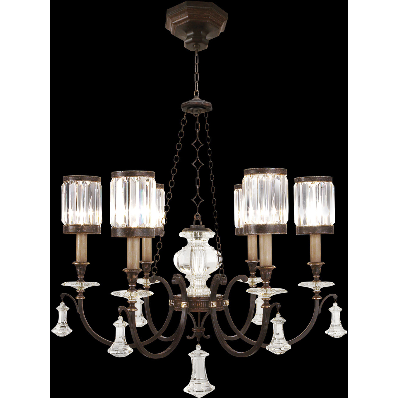 Eaton Place 6 Light 32 inch Bronze Chandelier Ceiling Light