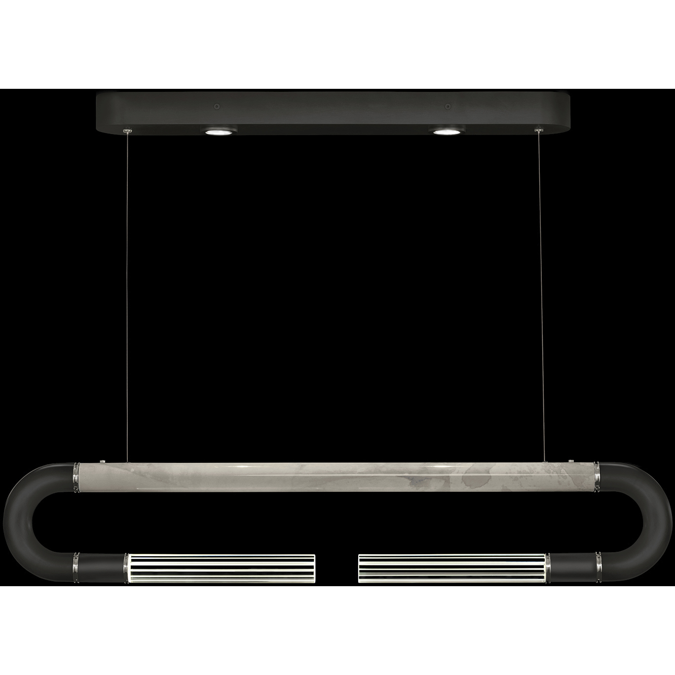 Led 52 Inches Antonia LED 52 inch Black Pendant Ceiling Light