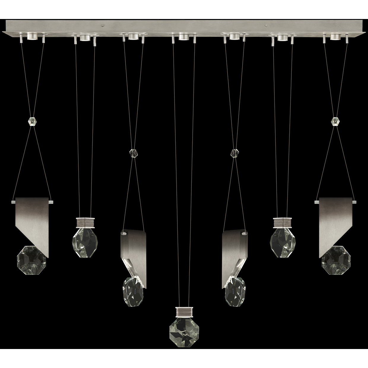 Aria 14 Light 60 inch Silver Pendant Ceiling Light