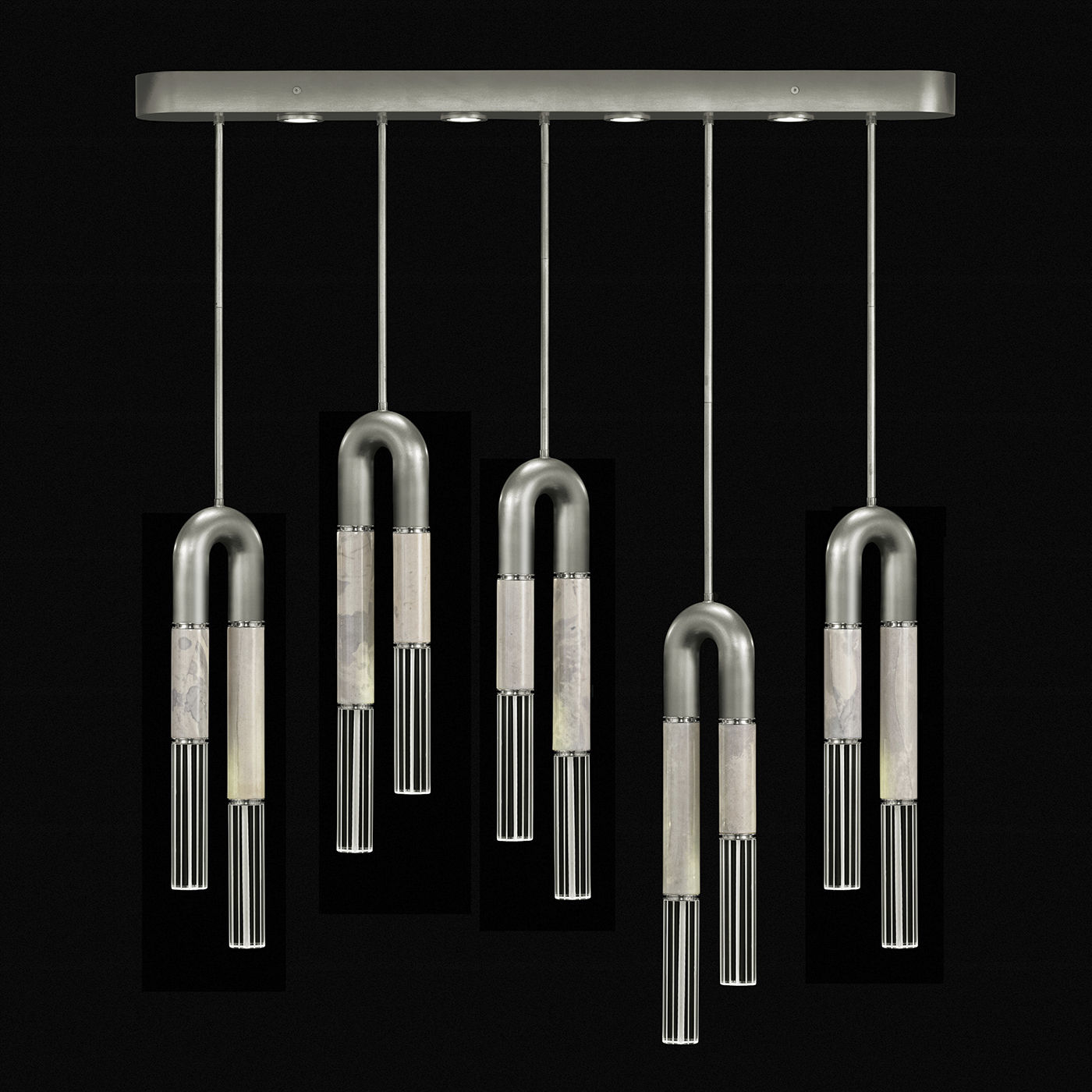 Antonia LED 51.5 inch Silver Pendant Ceiling Light