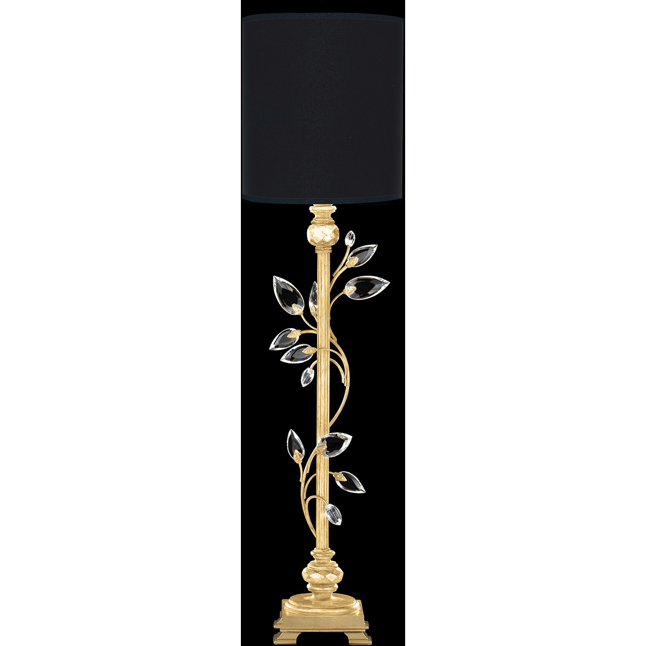 Crystal Laurel 37 inch 60 watt Gold Console Lamp Portable Light