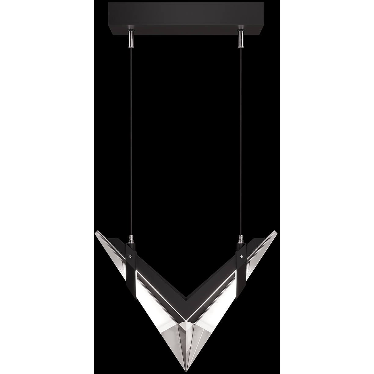 Blade 2 Light 13.38 inch Black Pendant Ceiling Light