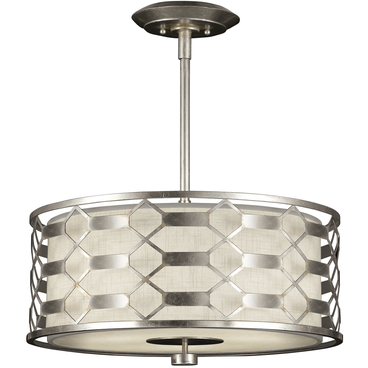 Allegretto 3 Light 24 inch Silver Pendant Ceiling Light
