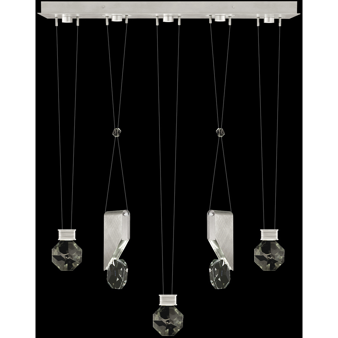 Aria 10 Light 43 inch Silver Pendant Ceiling Light