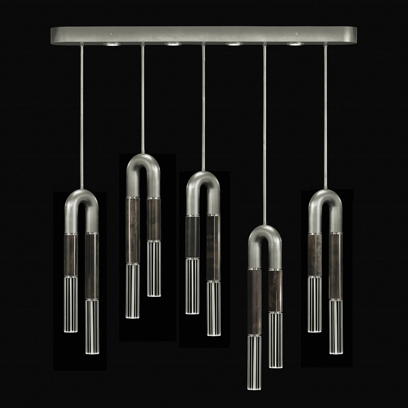 Antonia LED 51.5 inch Silver Pendant Ceiling Light