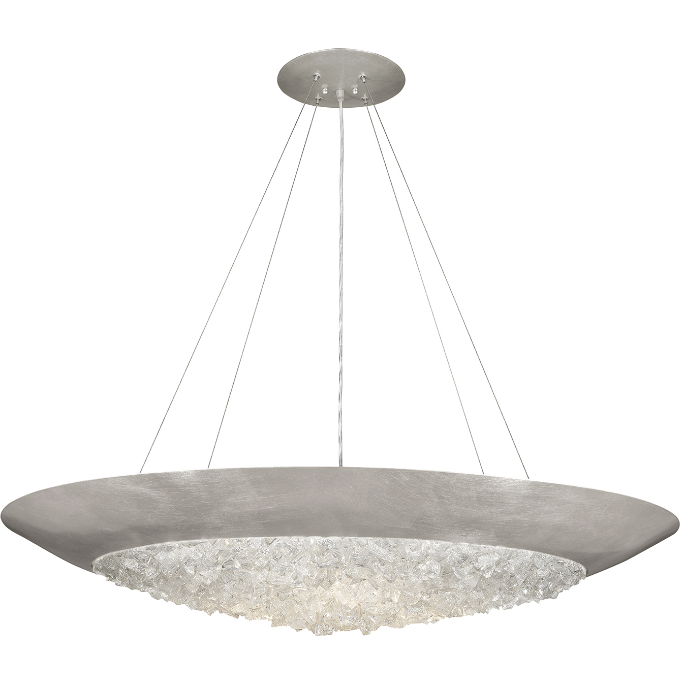 Arctic Halo 3 Light 44 inch Silver Pendant Ceiling Light