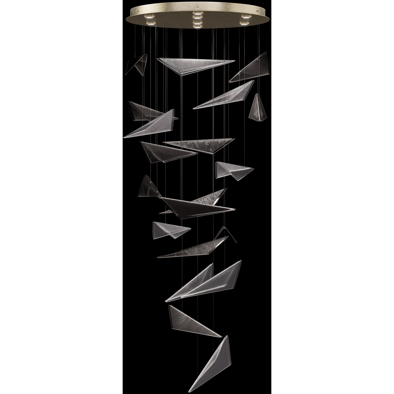 Volo 8 Light 36 inch Gold Pendant Ceiling Light