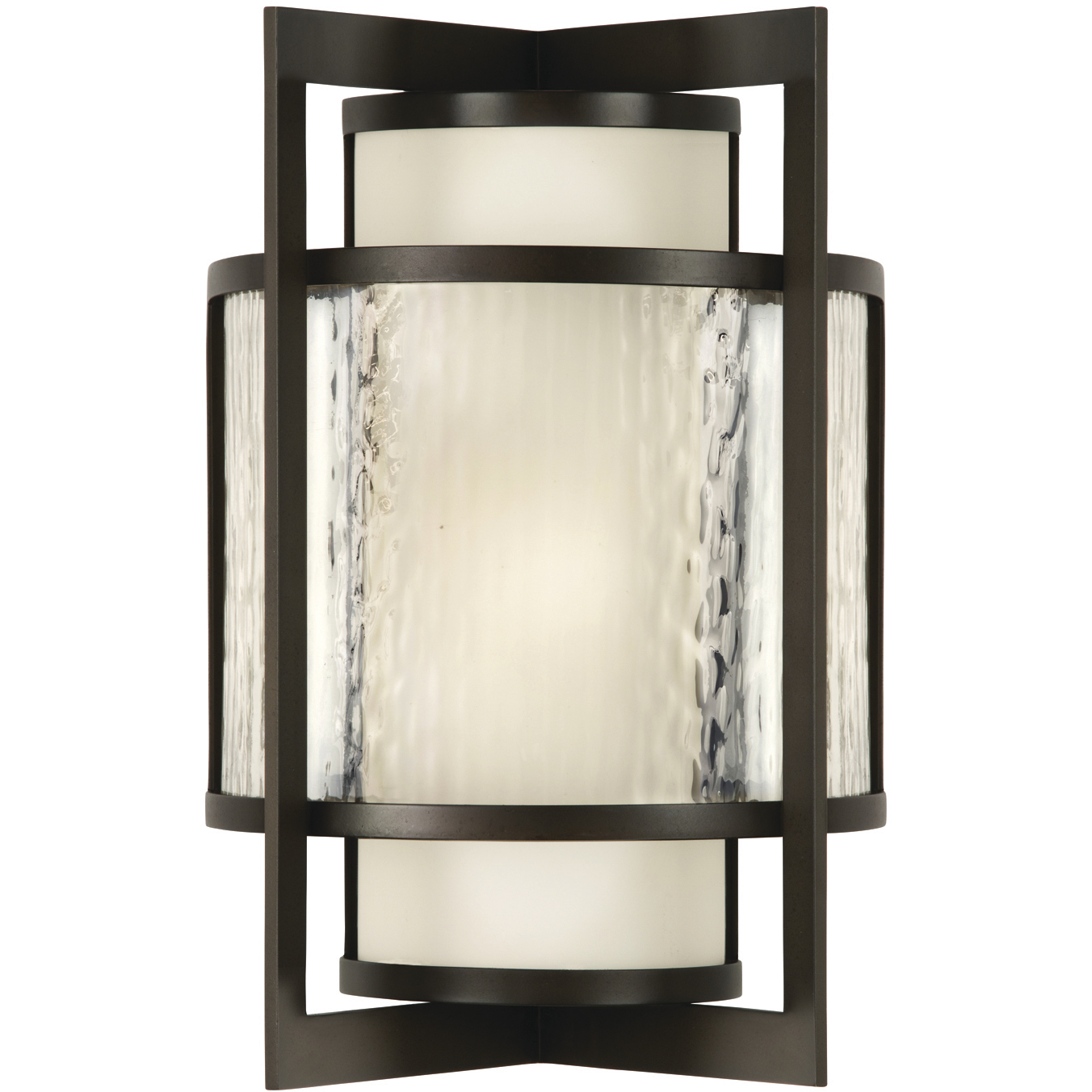 Singapore Moderne Outdoor 2 Light 24 inch Bronze Outdoor Wall Sconce