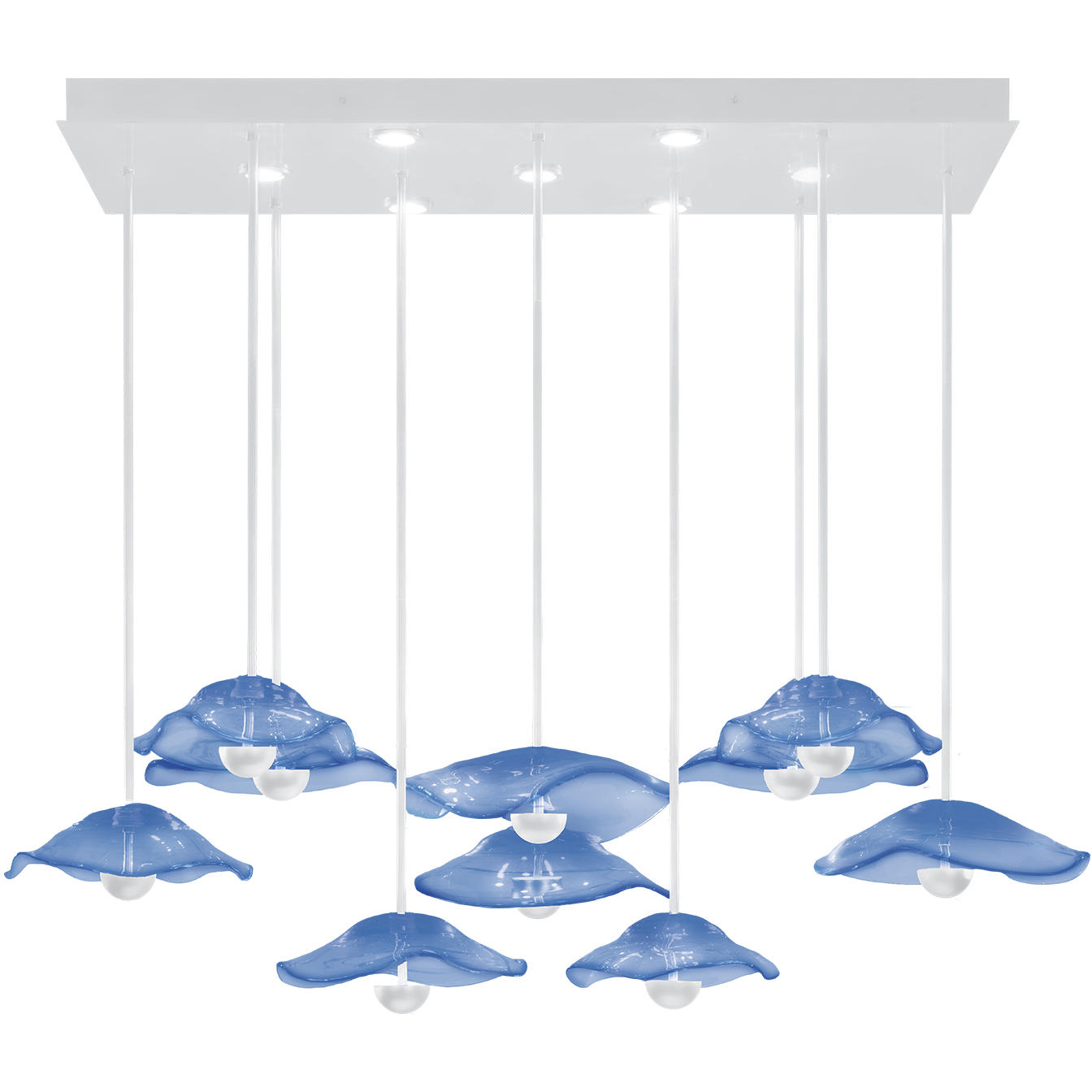 Embark 17 Light 61.75 inch White Pendant Ceiling Light