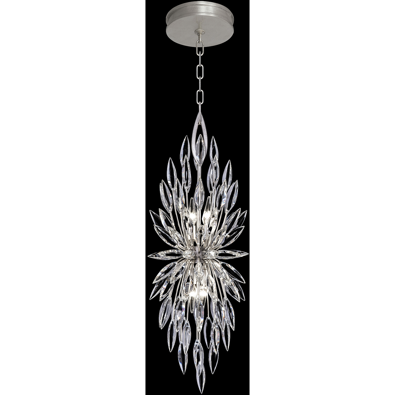 Lily Buds 4 Light 13 inch Silver Pendant Ceiling Light