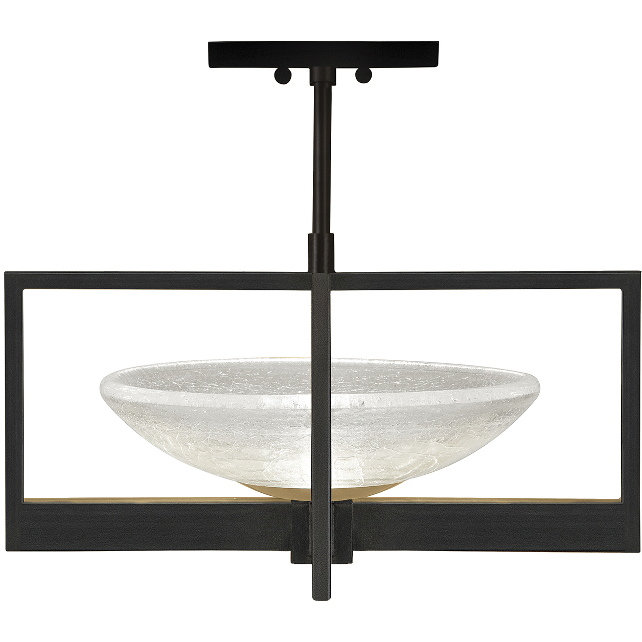 Delphi LED 18 inch Black Semi-Flush Mount Ceiling Light