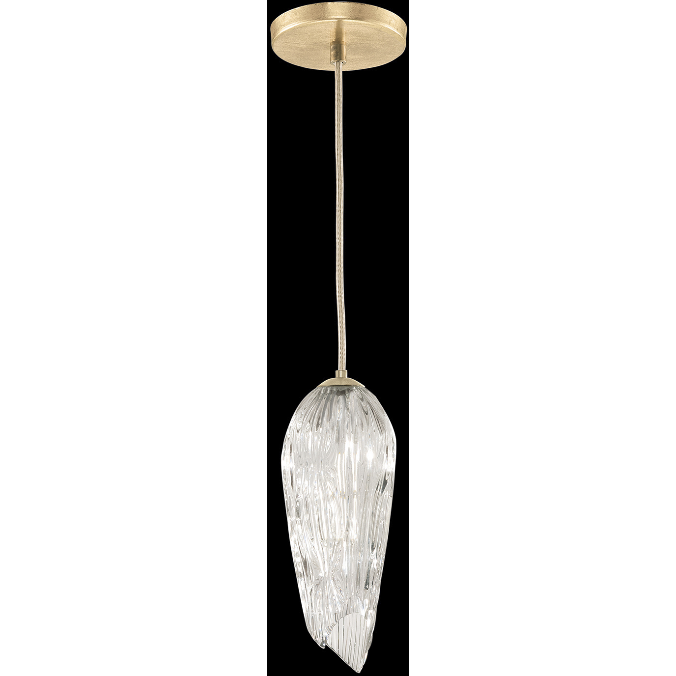 Las Olas 1 Light 5.5 inch Gold Drop Light Ceiling Light