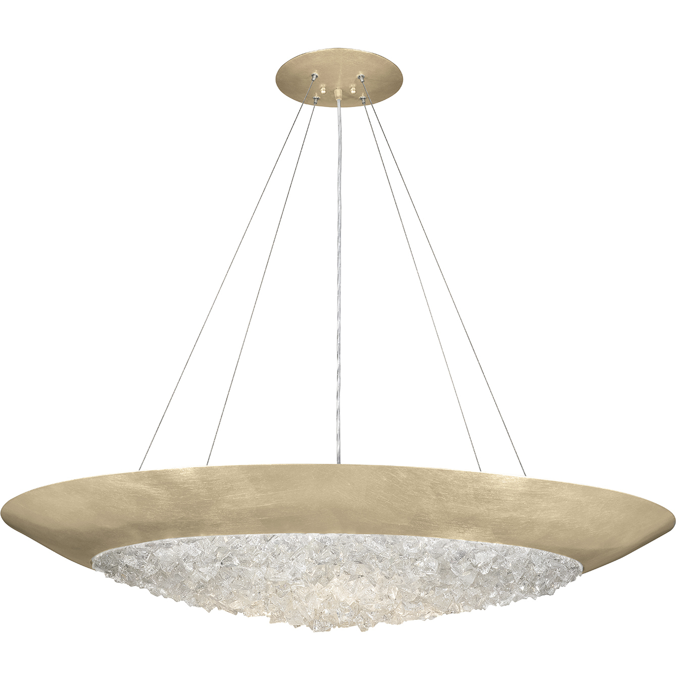 Arctic Halo 3 Light 44 inch Gold Pendant Ceiling Light