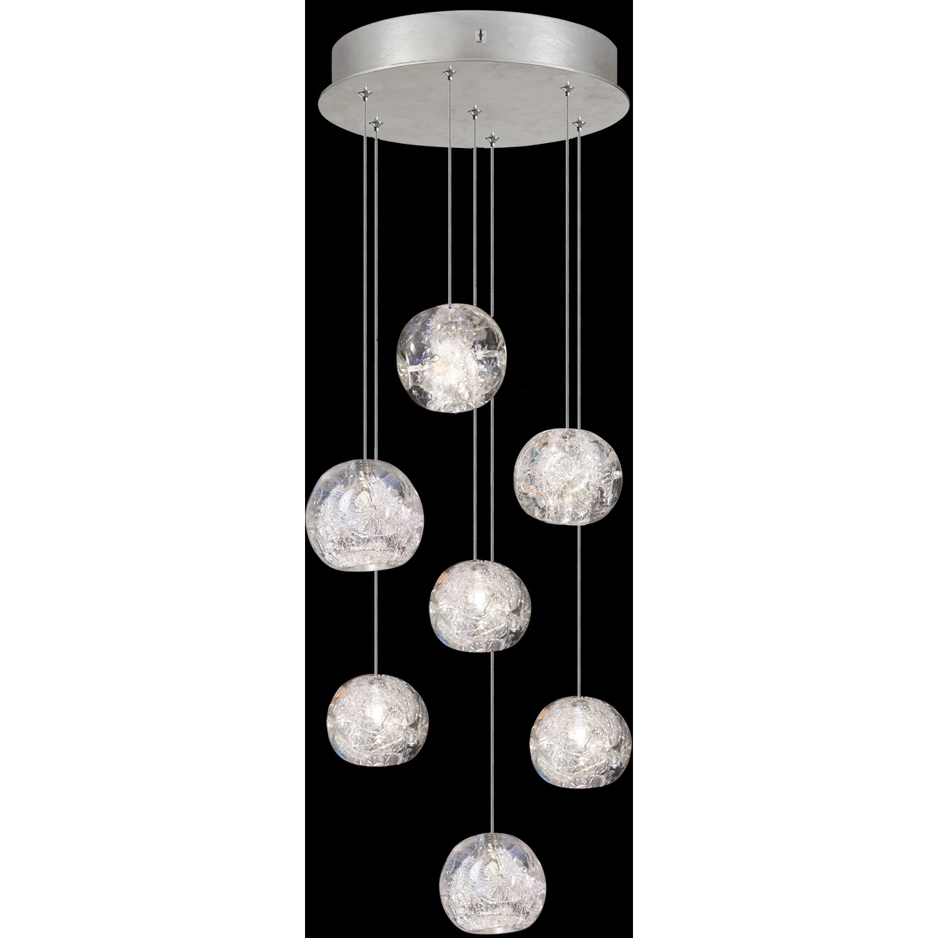 Natural Inspirations 7 Light 14 inch Silver Pendant Ceiling Light