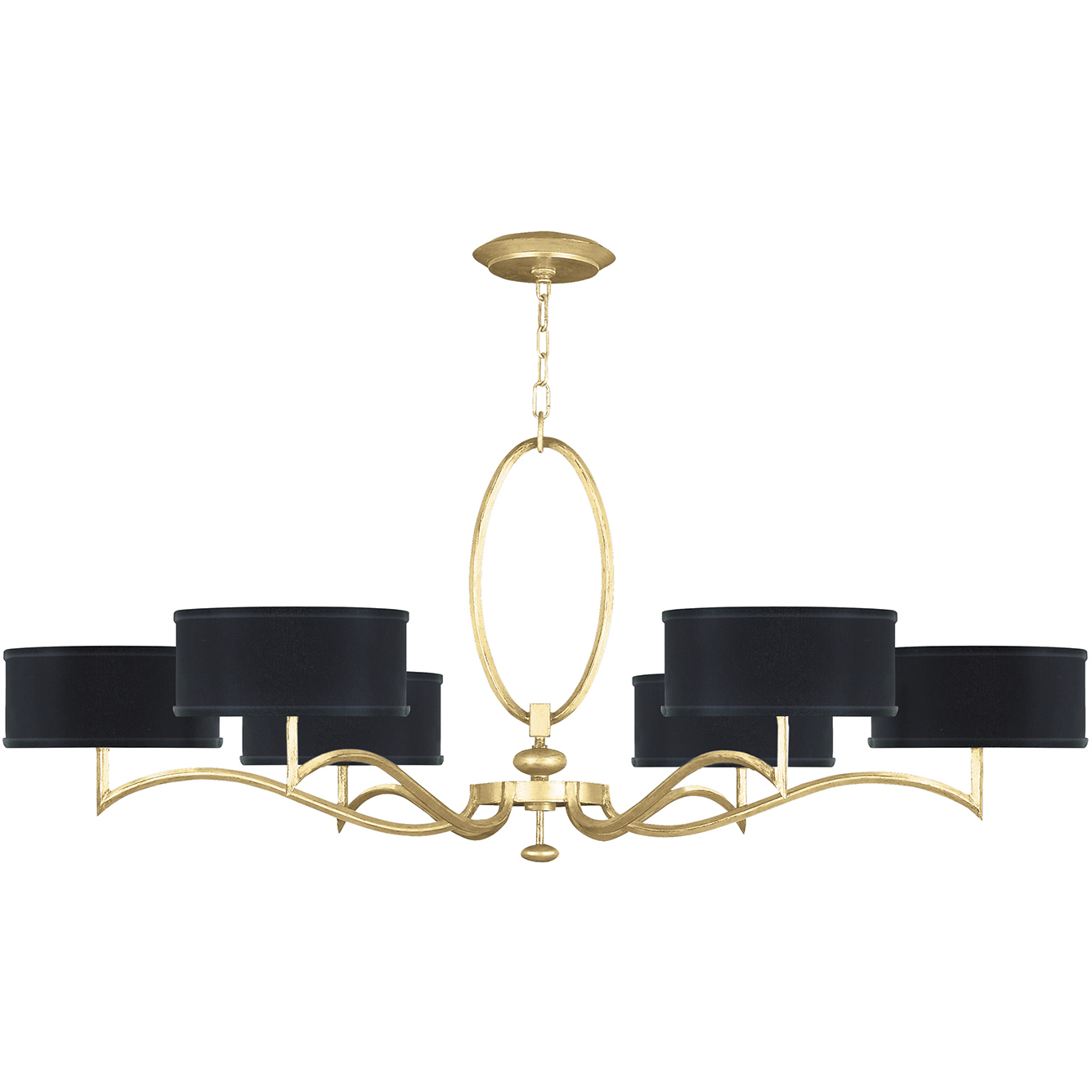 Allegretto 6 Light 51 inch Gold Chandelier Ceiling Light