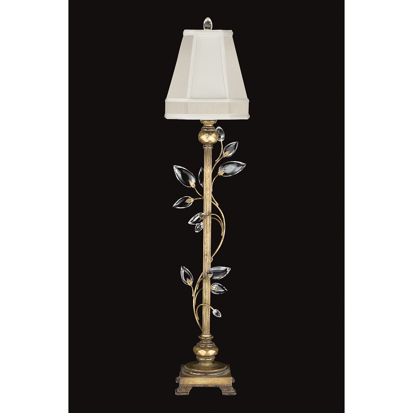 Crystal Laurel 37 inch 60 watt Gold Console Lamp Portable Light