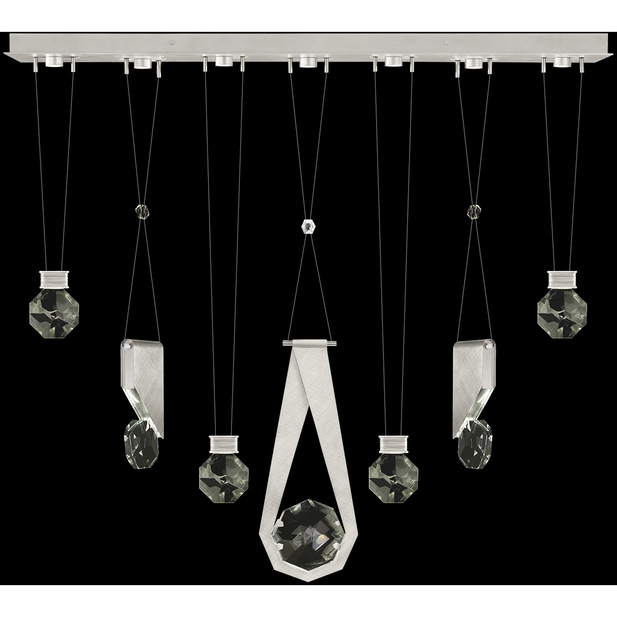 Aria 14 Light 60 inch Silver Pendant Ceiling Light