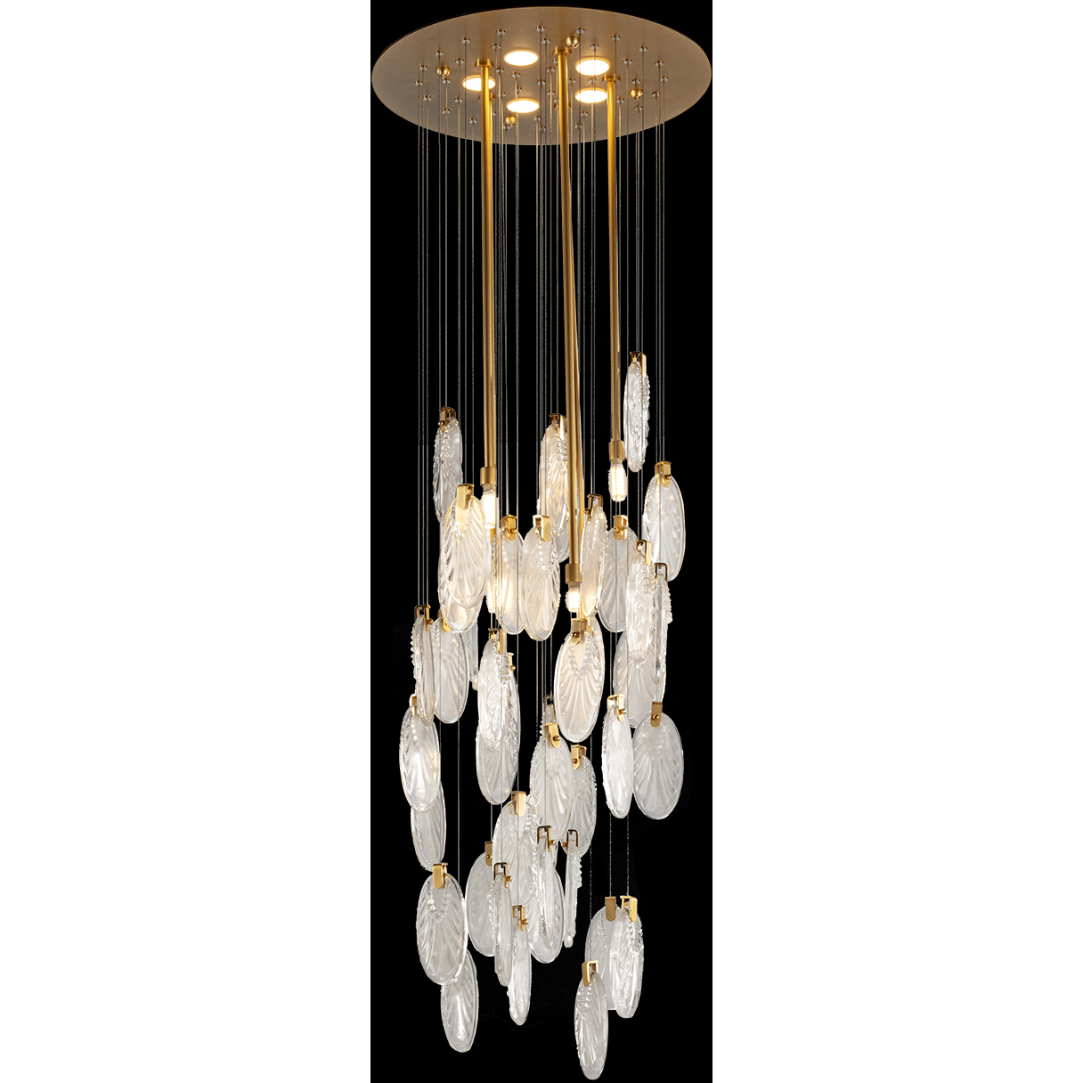 Mariner Luxury LED 19.69 inch Antique Gold Plated Chandelier Ceiling Light