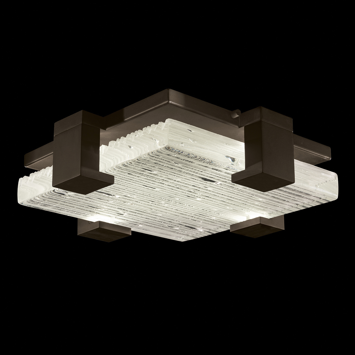 Terra 4 Light 16.75 inch Bronze Flush Mount Ceiling Light