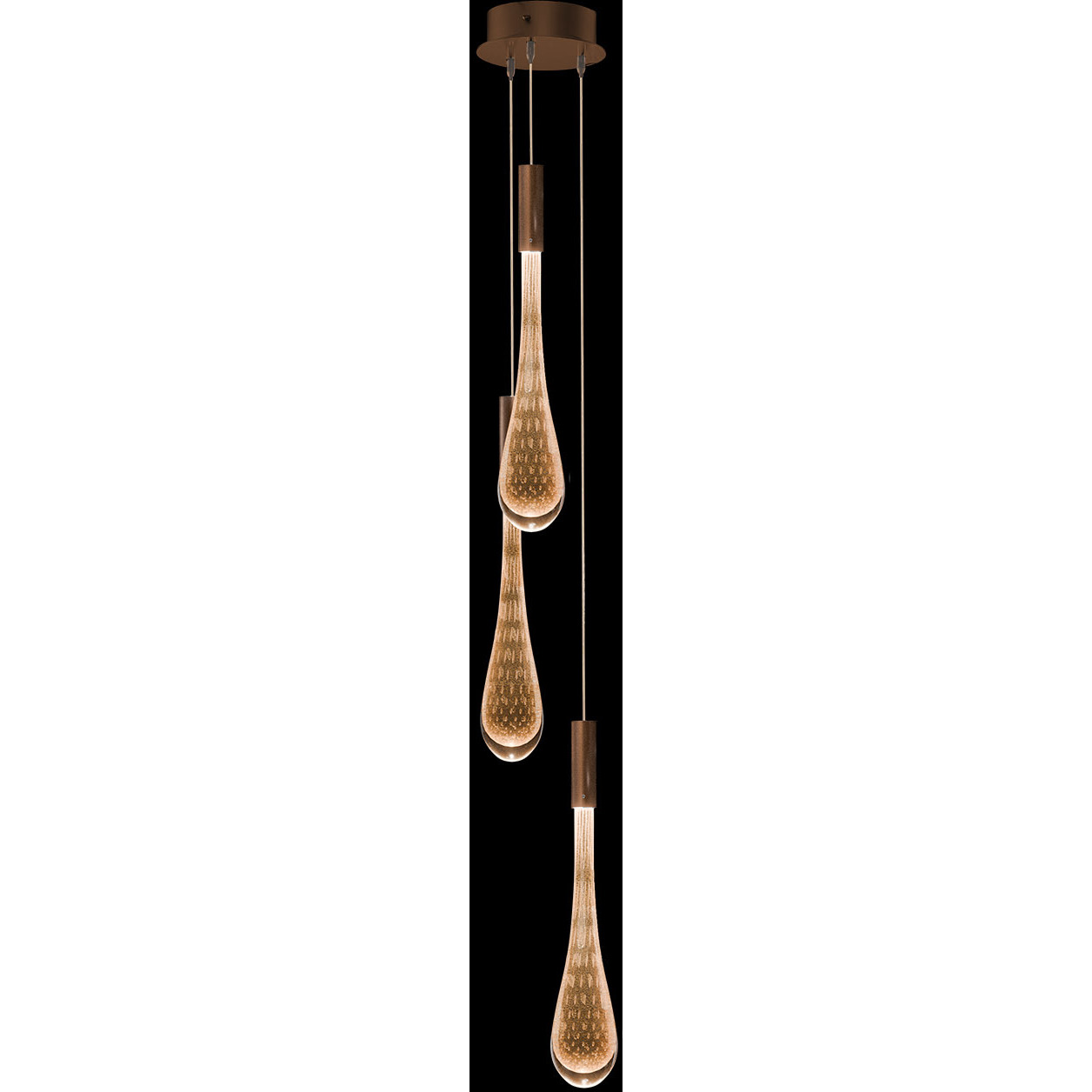 Rain 7 inch Ombre Copper Pendant Ceiling Light
