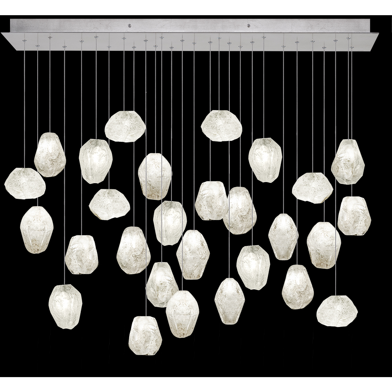 Natural Inspirations 28 Light 54 inch Silver Pendant Ceiling Light